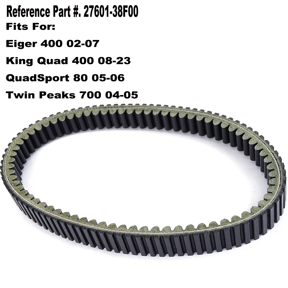 ATV Clutch Drive Belt For Suzuki KingQuad 400 Eiger 400 LTA400 LT-F400F 2002-2023, Twin Peaks 700 2004-2005 -Ref.OEM 27601-38F00