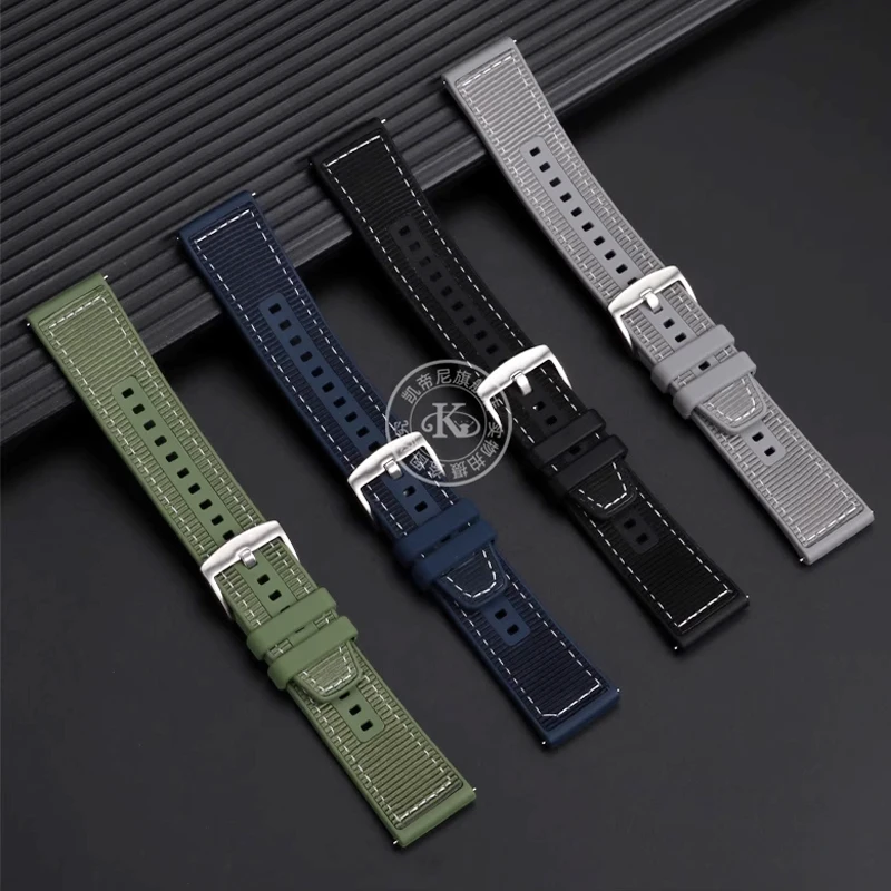 For Huawei GT4 Strap Watch4/GT3pro Honor Magic Composite Woven Nylon Strap Silicone Strap Quick Release Smart Wristband  22mm