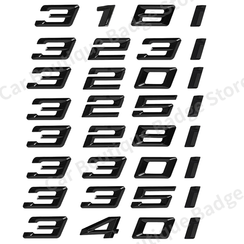 

3D ABS Car Trunk Letters Logo Badge Emblem Decal Sticker For BMW 3 Series 320i 325i 328i 330i 335i E46 E90 E91 F30 F31 F34 G20