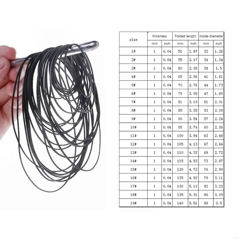 652e 5pcs Universal 50-140 mm Kassettenkassette Machine Rubergürtel 1,0 mm Breite Gemeinsame Gürtel für Rekorder Walkman DVDs