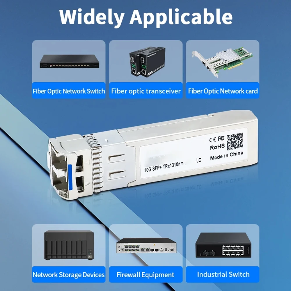 10G SFP+ Fiber Module Transceiver BIDI 10KM DDM LC Optical Fiber Module Single Mode Dual Fiber with Cisco/Mikrotik/Huawei Switch