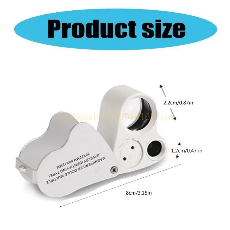 Giolletta da 62KA Gioielliere 30 x 60 Lavaleria illuminata Gioielli ingranditi con luce a LED per pietre preziose