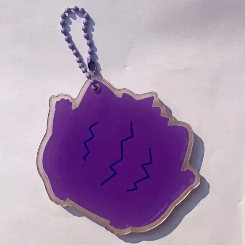 البوكيمون Gengar هزة الكرتون الرسوم المتحركة الطرفية سلسلة مفاتيح مصنوعة من الأكريليك الإبداعية حقيبة مدرسية قلادة لعبة لتخفيف التوتر بالجملة