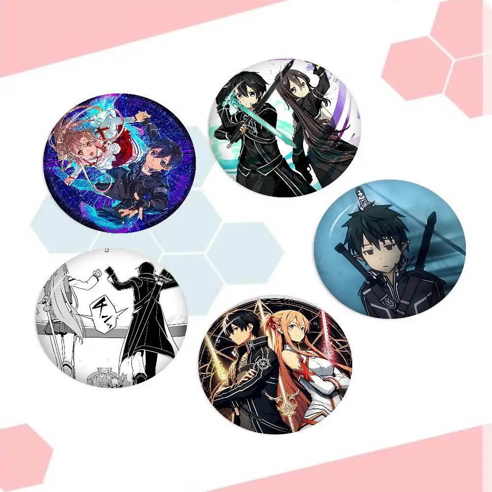 Anime Popular S-Sword Art Online Cute Series Pins Funny Badge Interesting Cartoon Animals Brooches Backpack Clothes Accessory
