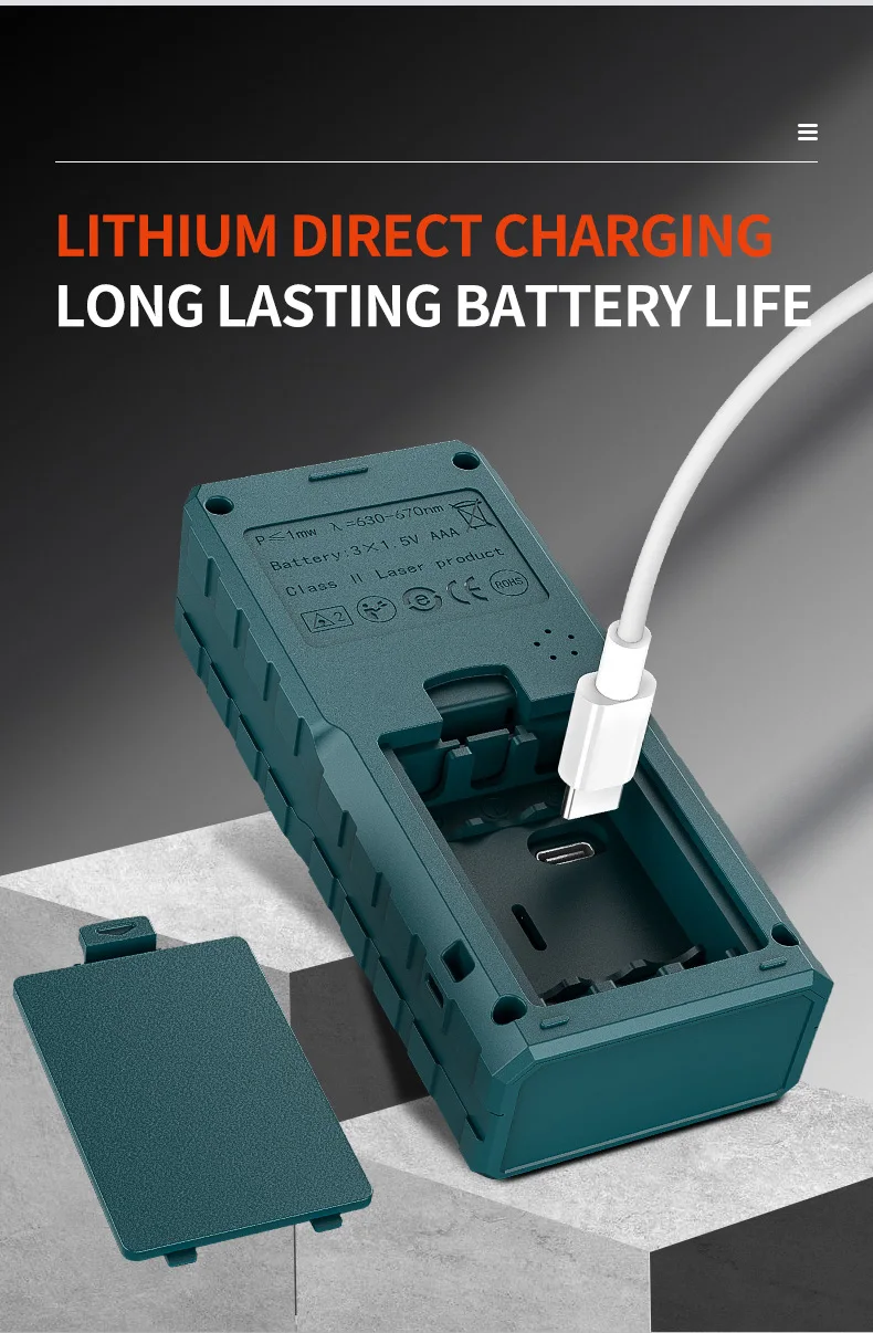 

TULX High Accuracy 120 Meters/394 Feet Digital Laser Infrared Distance Meter Measure for Distance Area Volume and Pythagorean