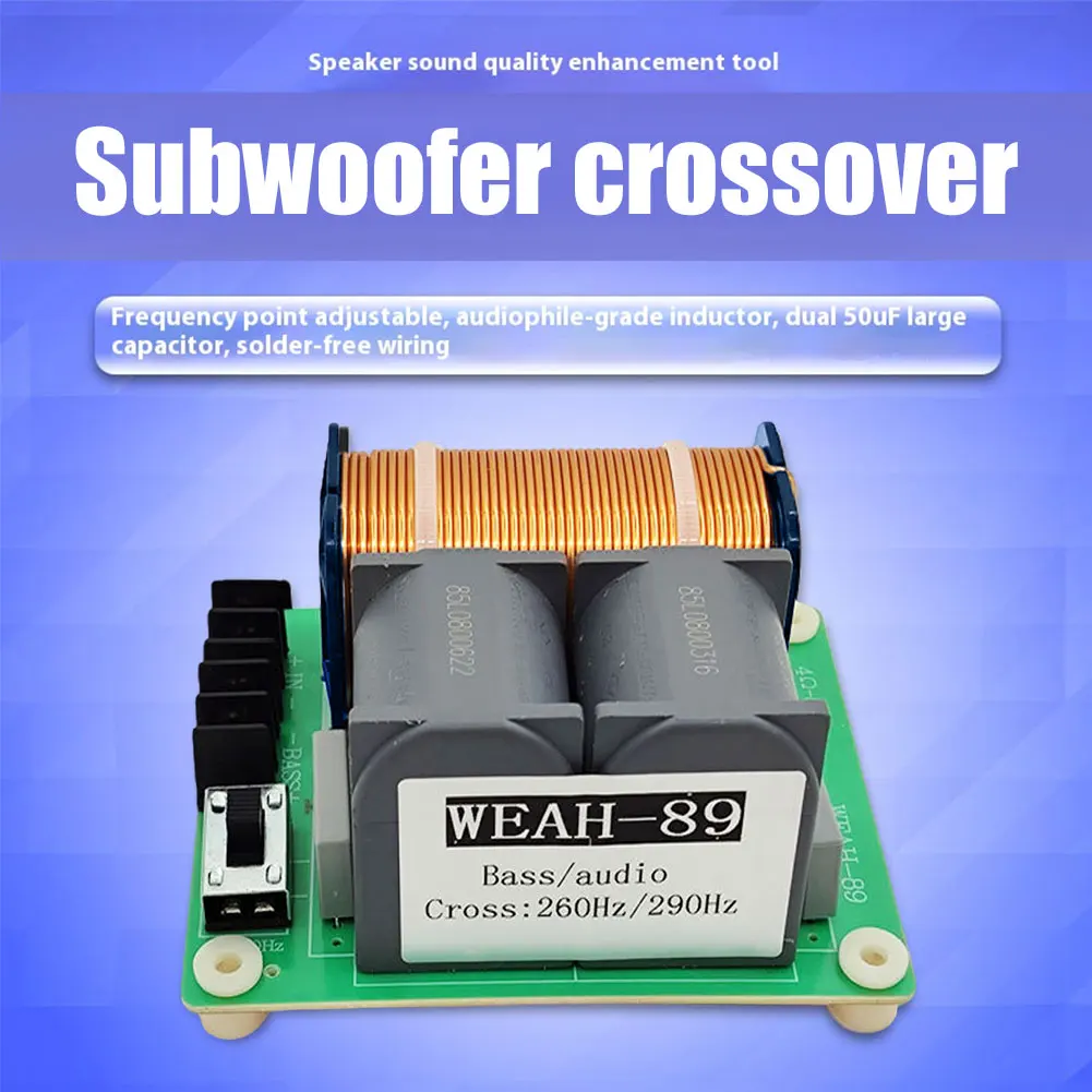 Bass Frequency Distributor Pure Bass Subwoofer Crossover Crossover Frequency Distributor Divider for Home Theater Car Speakers