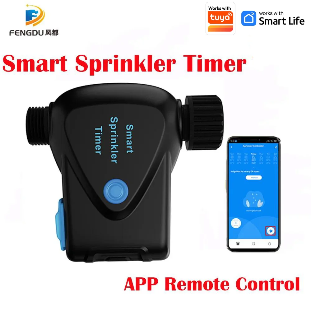 

Smart Watering Timer Works Tuya Gateway Remote Control Courtyard Automatic Watering Timing Irrigation Controller Water Valve