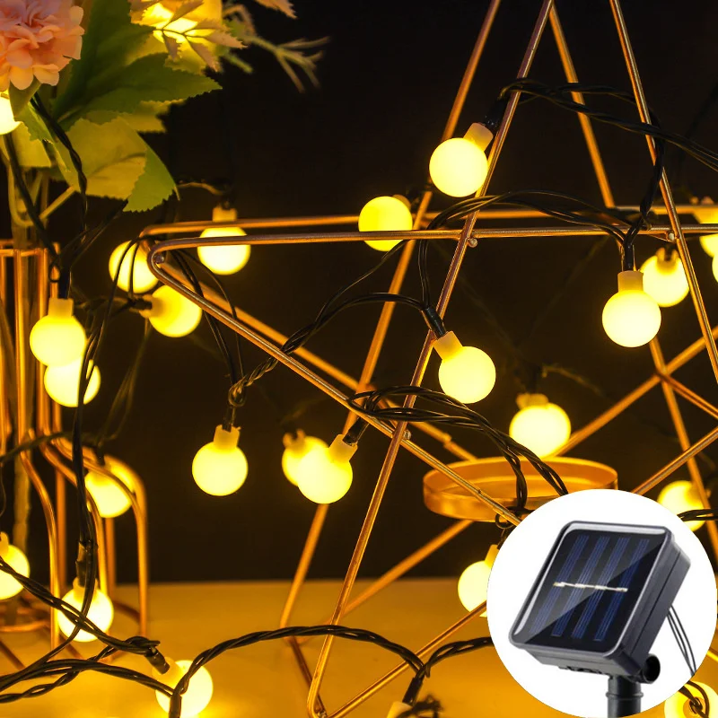 20/50/100 LED Solar Globe LED String Lights 8 Mode Fairy Garland for Garden Wedding Christmas Halloween Birthday Decor