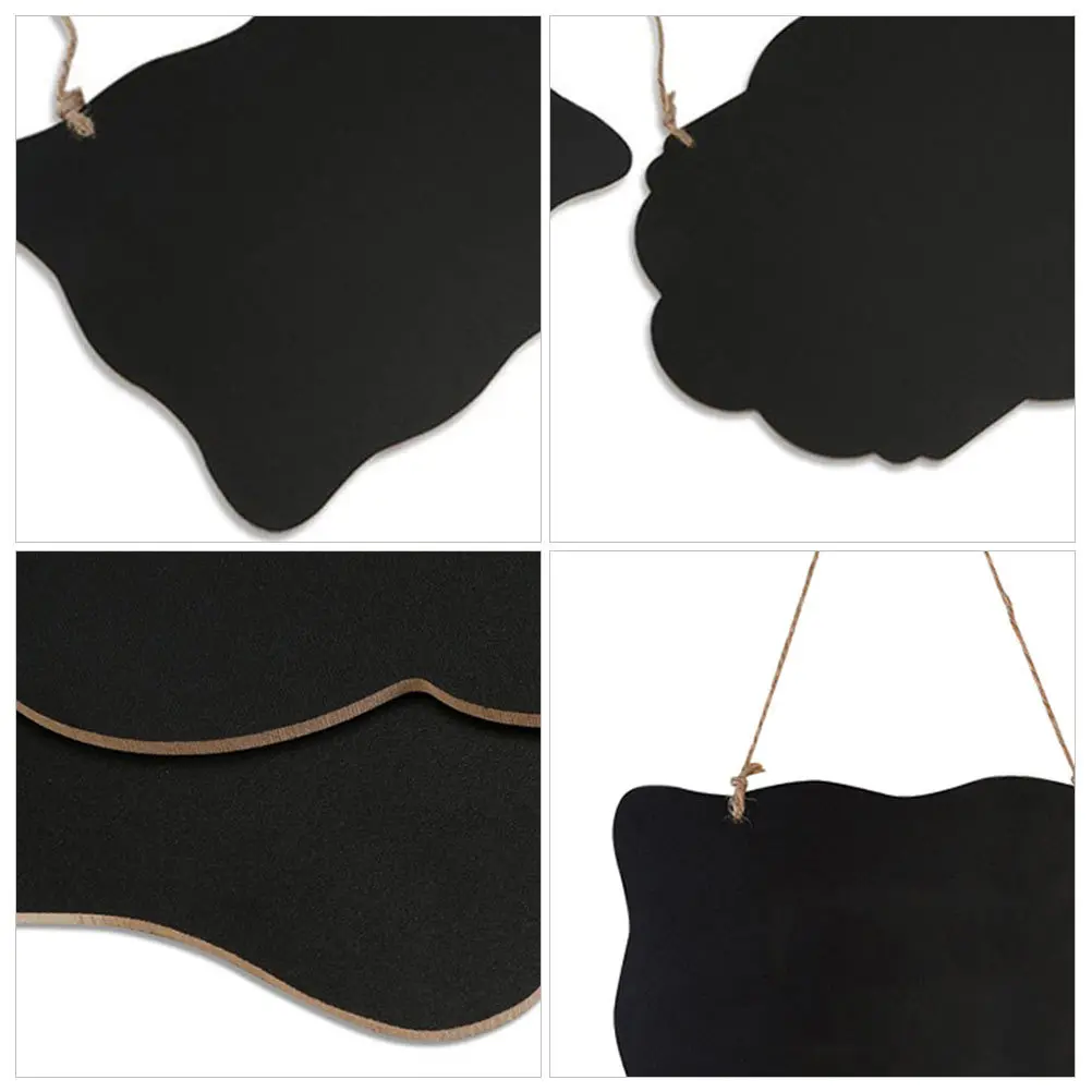 2 قطعة سبورة خشبية معلقة صغيرة مزدوجة الجوانب لوحة رسم محمولة لتقوم بها بنفسك لوحة مذكرة للكتابة التعليمية سبورة صغيرة #2