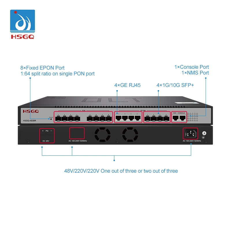 FTTH EPON OLT 8 Port Single Port OLT Terminal Jalur Optik OLT