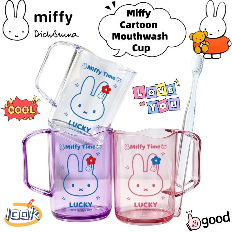 Miffy Cartoon Kawaii Niedlicher Hochfarbiger Paar-Mundspülbecher Kreative Animation Umgebende Studenten-Becher Einfacher Zahnputzbecher Großhandel