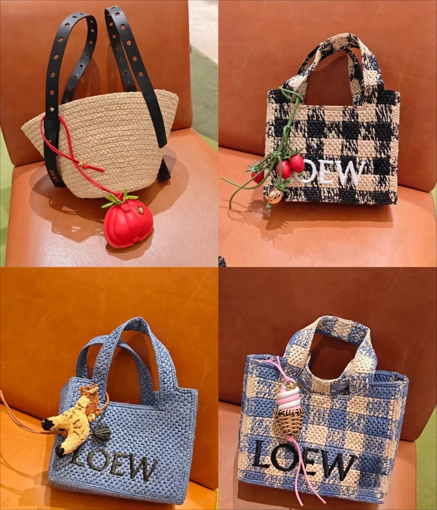 سلسلة مفاتيح رائعة مطرزة بالطماطم من سلسلة باولا الصيفية، إكسسوار ساحر حقيبة من الجلد الطبيعي88، مثالية للهدايا