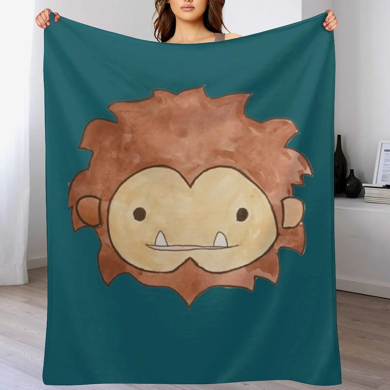 

Sneaky Sasquatch Big Head Throw Blanket Stain Resistant Cozy Warm Blanket