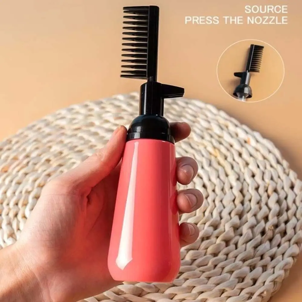 Cosmetic Container Lotion Dispensing Refillable Empty Bottle Hair Dye Bottle Hair Colouring Comb Bottle Applicator Hairs Brush