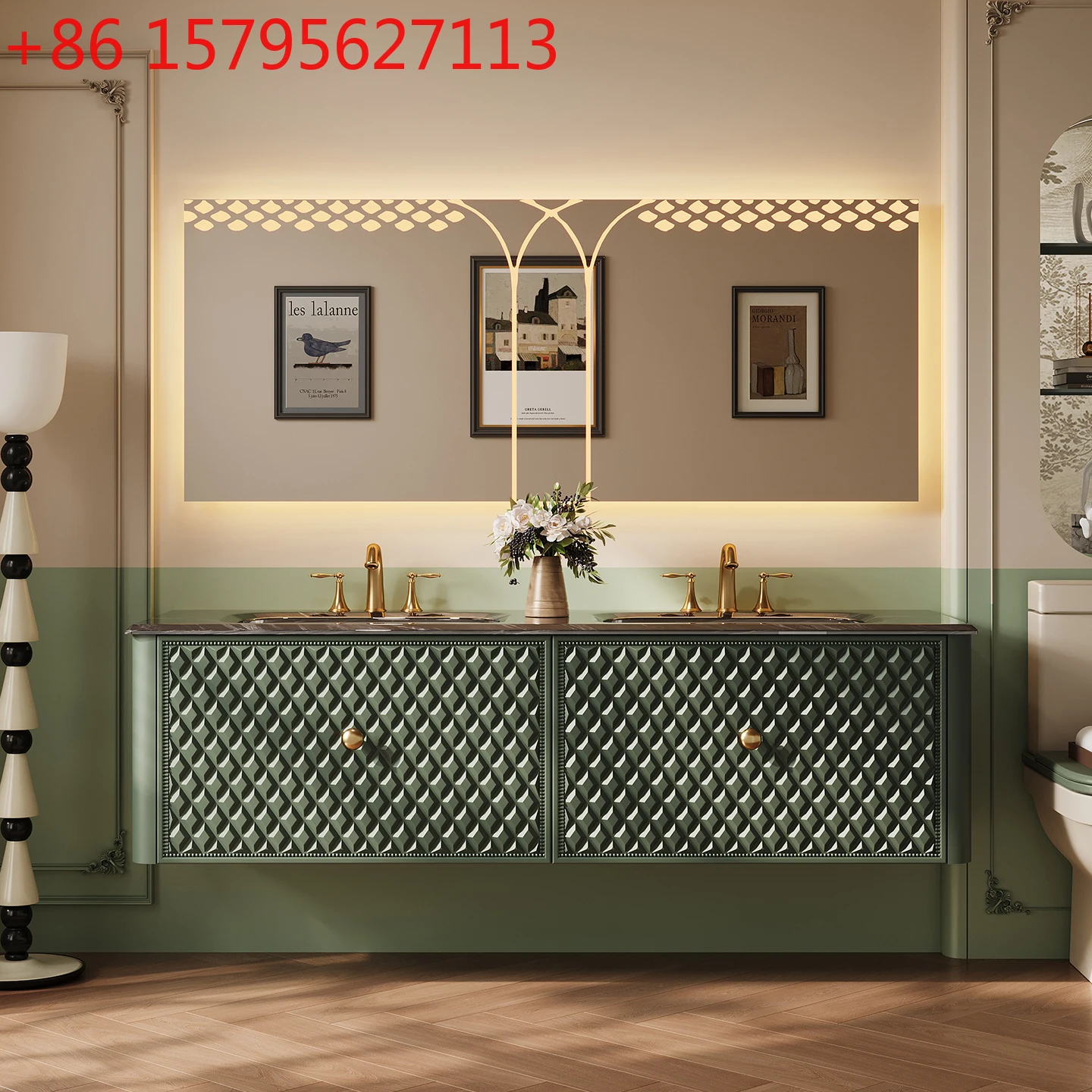 

Оригинальный дубовый французский ретро шкаф для ванной комнаты, роскошный каменный умывальник, комбинированный умывальник, туалет, умывальник, шкаф