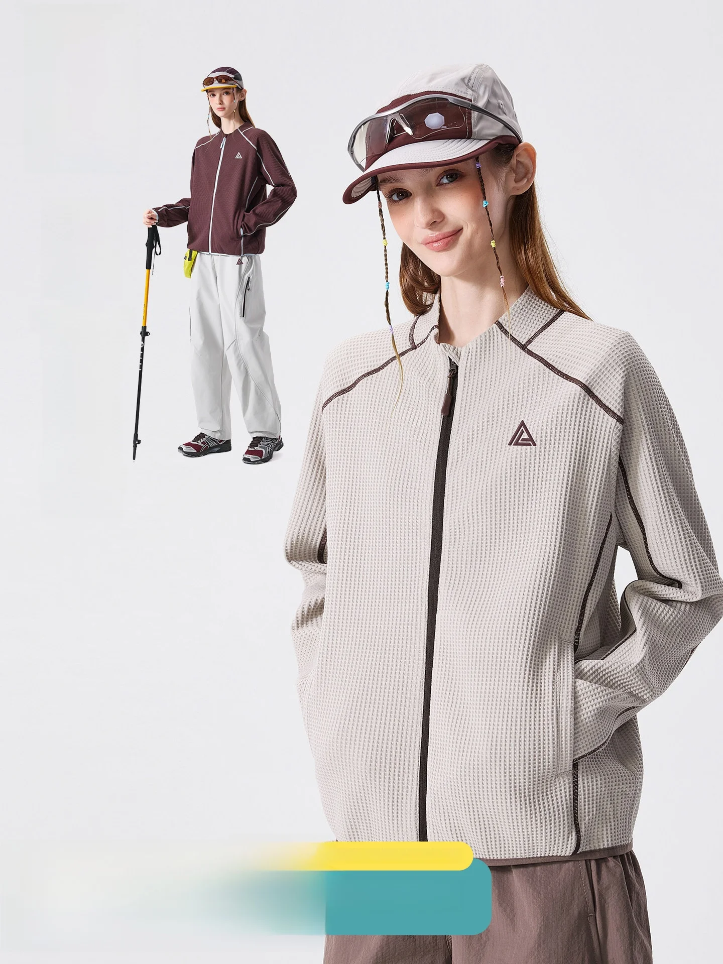 LAZY DAY Outdoor Quick Dry Long Sleeve Sweatshirt Women's Hiking Sports Open Cardigan Polyester Fiber Regular Fit T-Shirt