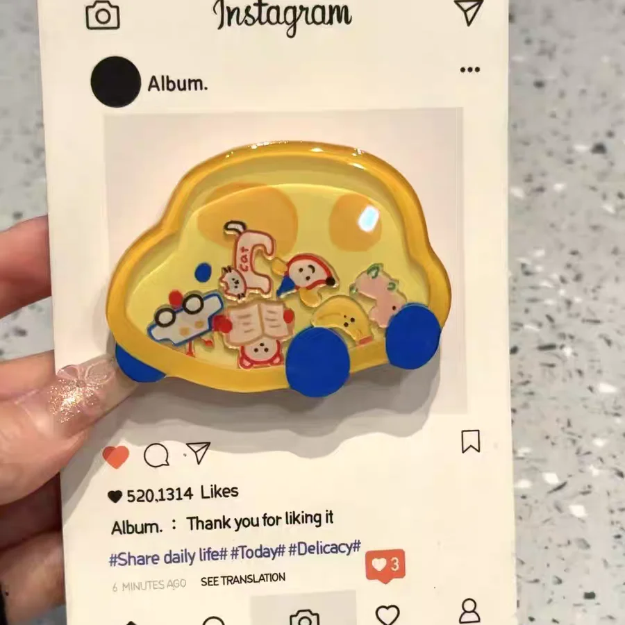 

Автомобильная магнитная подставка с мультяшными животными для Magsafe Griptok, держатель для телефона, подставка для кольца на палец, поддержка IPhone 15, кронштейн для девочек