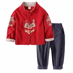 Children's Hanfu Spring Autumn Boys Ancient Costume Girls Tang Costume Stage Performance Clothes Chinese Style Printed Outfit