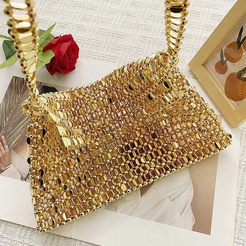 

Модная блестящая сумка-тоут с бисером, большая вместительная сумка через плечо, женская дорожная сумка для отпуска, сумка-кроссбоди, дамская сумочка