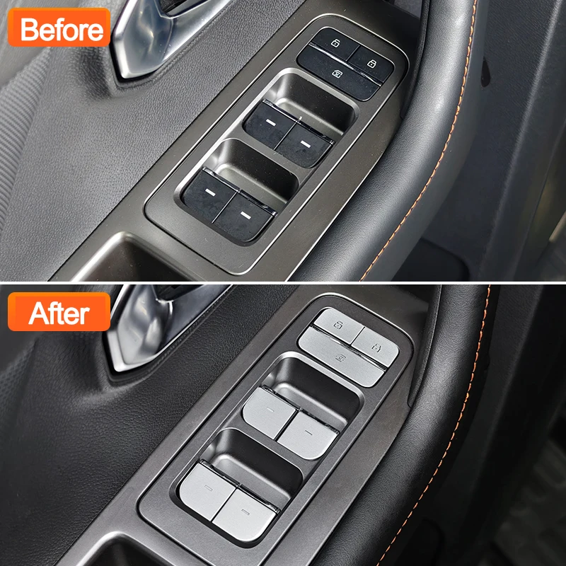 

For Chery Jetour T1 Interior Button Alloy Sticker Air Conditioning Button Alloy Sticker Button Modified Interior Accessories