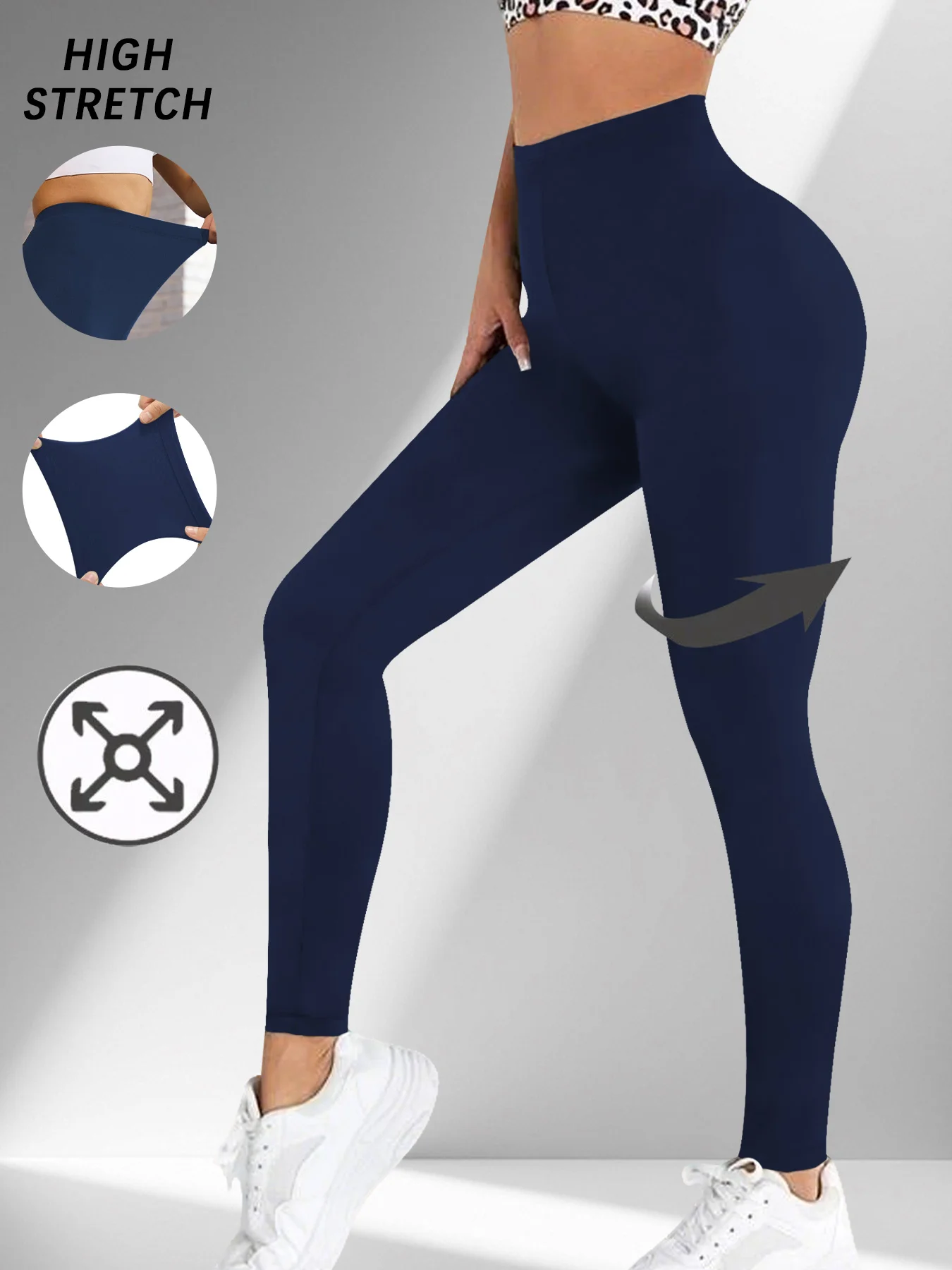 Plus Size Women's Leggings with Super Soft Fabric - High Elasticity for Yoga Running Workout and Casual Everyday Wear