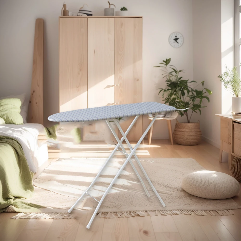 

Ironing Board with Iron Rest Foldable Ironing Board W/Heat Resistant Cover Adjustable Height for Home Laundry Room Use