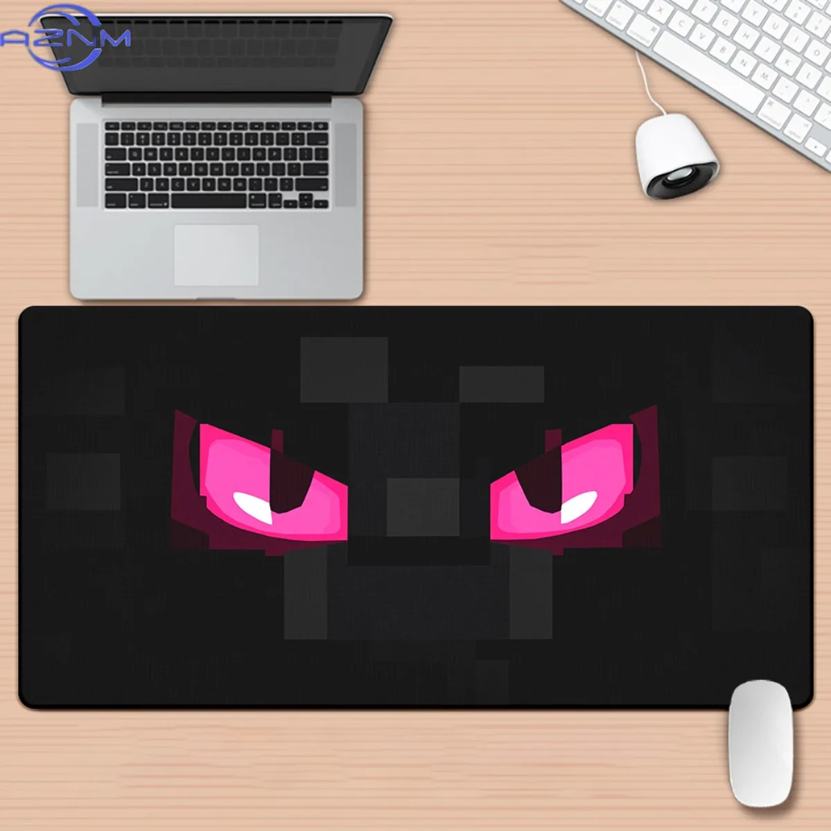 1pc Pink Pixel Eye Pattern Desktop Mat for Office Gaming Computer Stylish Table Ornament Perfect Birthday Holiday Present for Ga