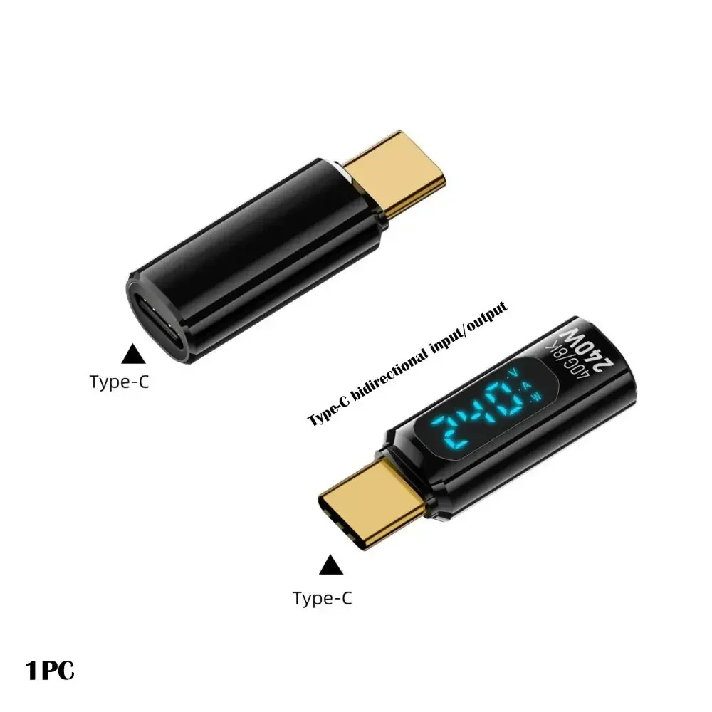 1 قطعة شاشة LED رقمية USB 4 Type-C محول PD 240 واط 8 كيلو 60 هرتز OTG محول نقل البيانات 40Gbps USB C تمديد الكمبيوتر المحمول