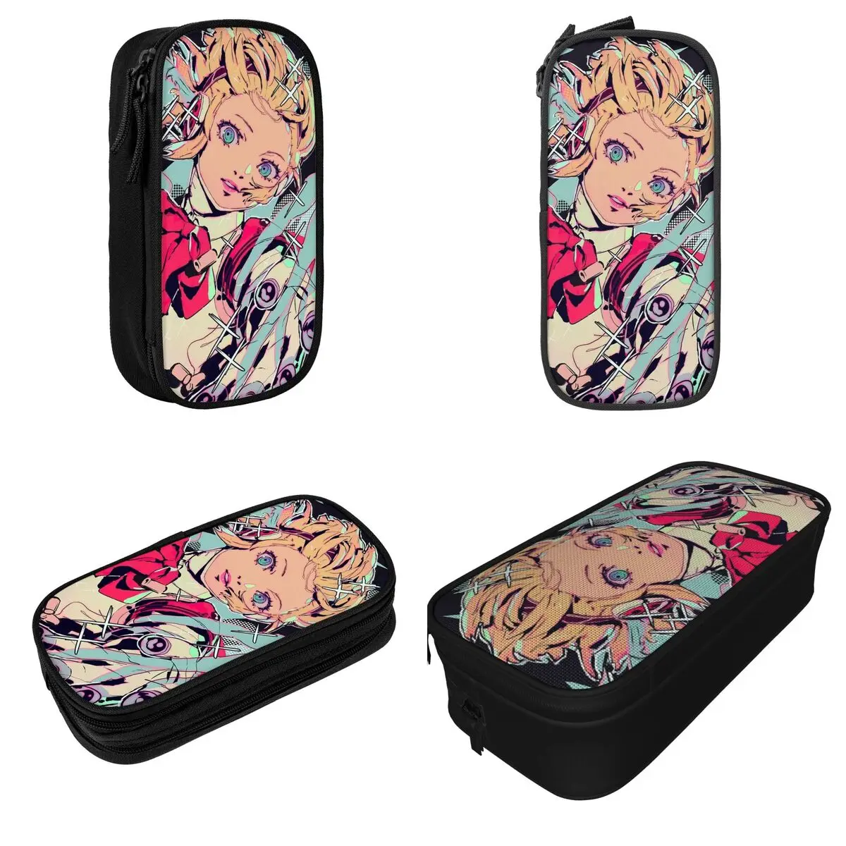 Aigis P3R Pencil Case Fun Personas 3 Anime Pen Pencil Bags for Student Big Capacity School Supplies Cosmetic Pencilcases