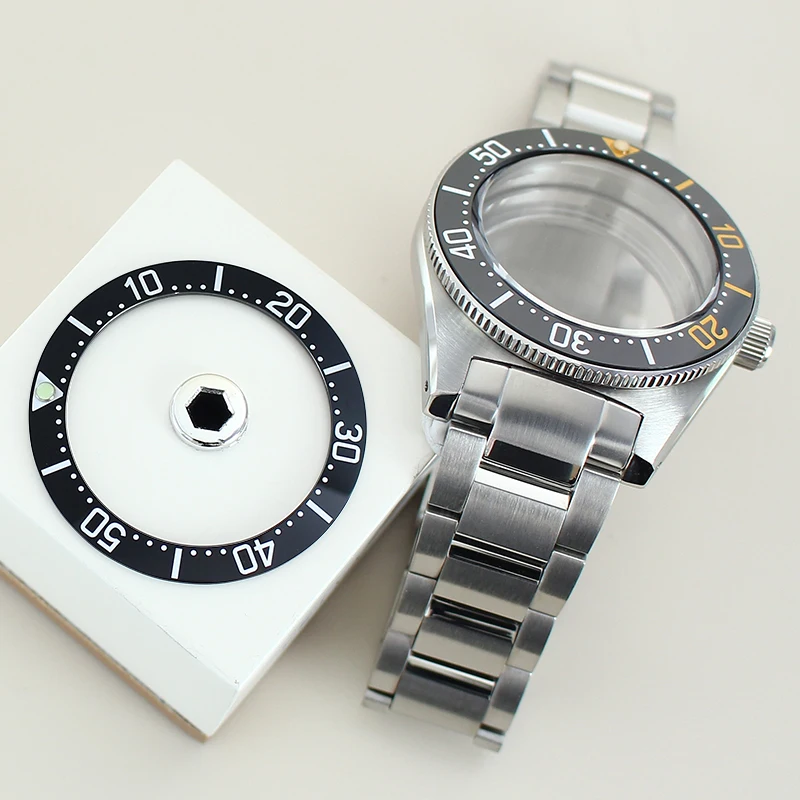 

40.5mm Diving Watch Case Solid 316L Steel Bracelet For Seiko NH35 NH36 NH38 NH34 4R36 Movement Mod SPB143J1/SPB253J1 Tiger Whale