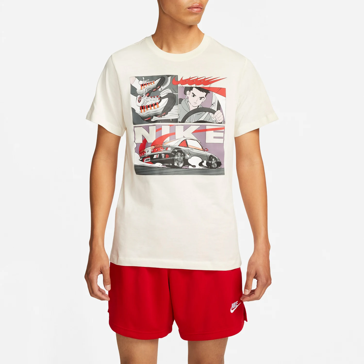 

Nike Official 2024 New Men's Printed Fashion Breathable Round Neck Short Sleeve FD1336-110