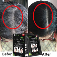 10 Pcs Fast Black Hair Shampoo Only 5 Minutes White Become Black Hair Color Grey Hair Removal for Men Women Hair Dye Products