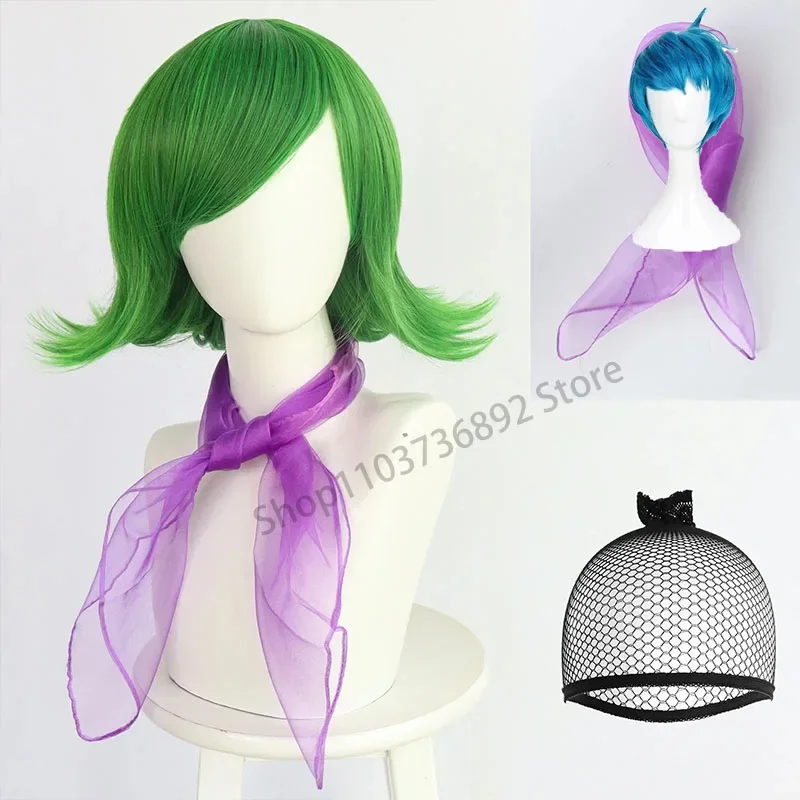 

Cosplay movie wig InSide Out Abrew, green wig, male and female cosplay costumes, Halloween, Christmas, school gatherings