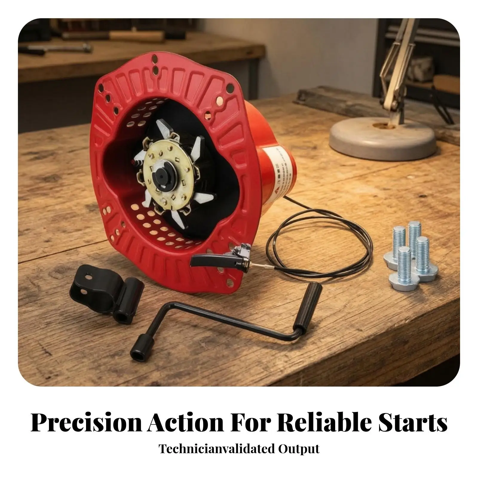 Iron Six Claw Tiller Attachment for Petrol Garden Cultivator Starter with Mounting Clamp Screws