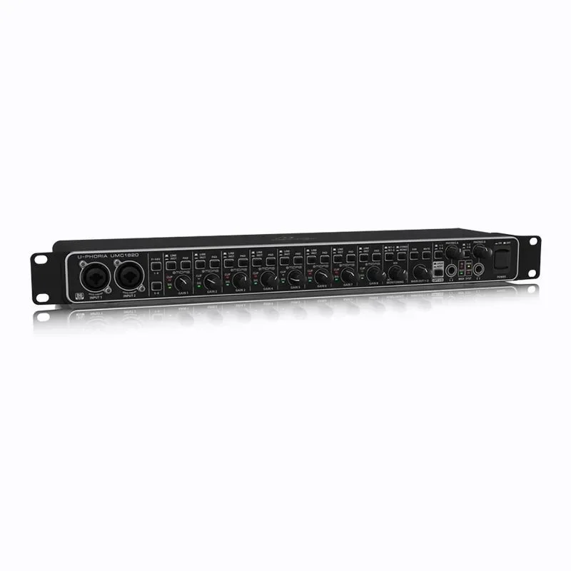 2026 Behringers UMC1820 USB Audio Interface Audiophile 24-Bit/96 kHz USB Audio/MIDI with Midas Mic Preamplifiers Sound Card