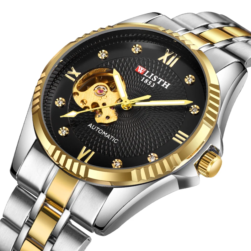 Automatic Mechanical Watch for Men Simple Business Stainless Steel Luminous Luxury Sports Mechanical Watch Man reloj hombre