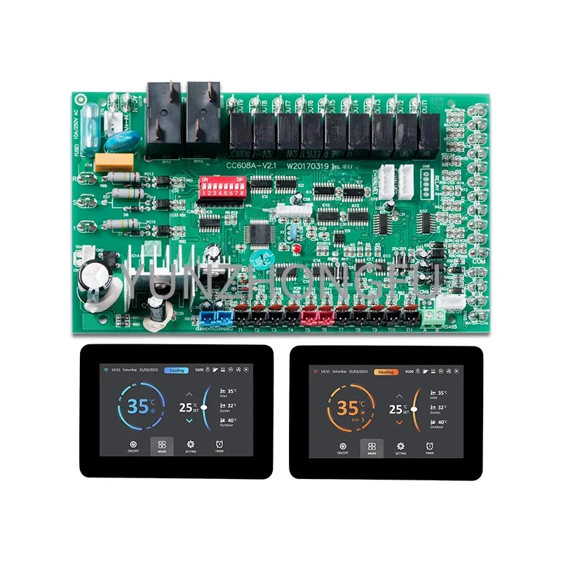 Air Source Water Heater Heat Pump Controller Printed Circuit Board Assembly PCBA with Wifi Control