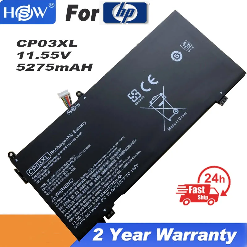 

NEW Laptop Battery CP03XL 11.55V/60.9Wh5275mAh For x360 13-ae049ng 13-ae040ng 13-ae052nr 929066-421 929072-855 HSTNN-LB8E