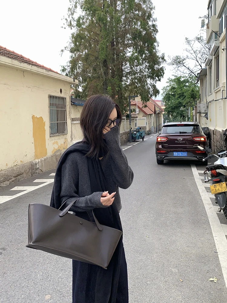 

Heavyweight 00 Wool mat V-Ne Pullover Sweater Row Sle Loose Fit Autumn Winter Women's Faion Commute Sle