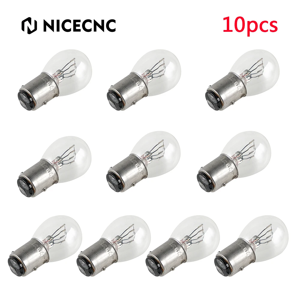 10pcs 6V 5/21W 1154 Tail Light Bulb Brake Lights Stop Taillight Bulbs for Honda Suzuki Yamaha Kawasaki CB CL CT XL KLX TC TS DT