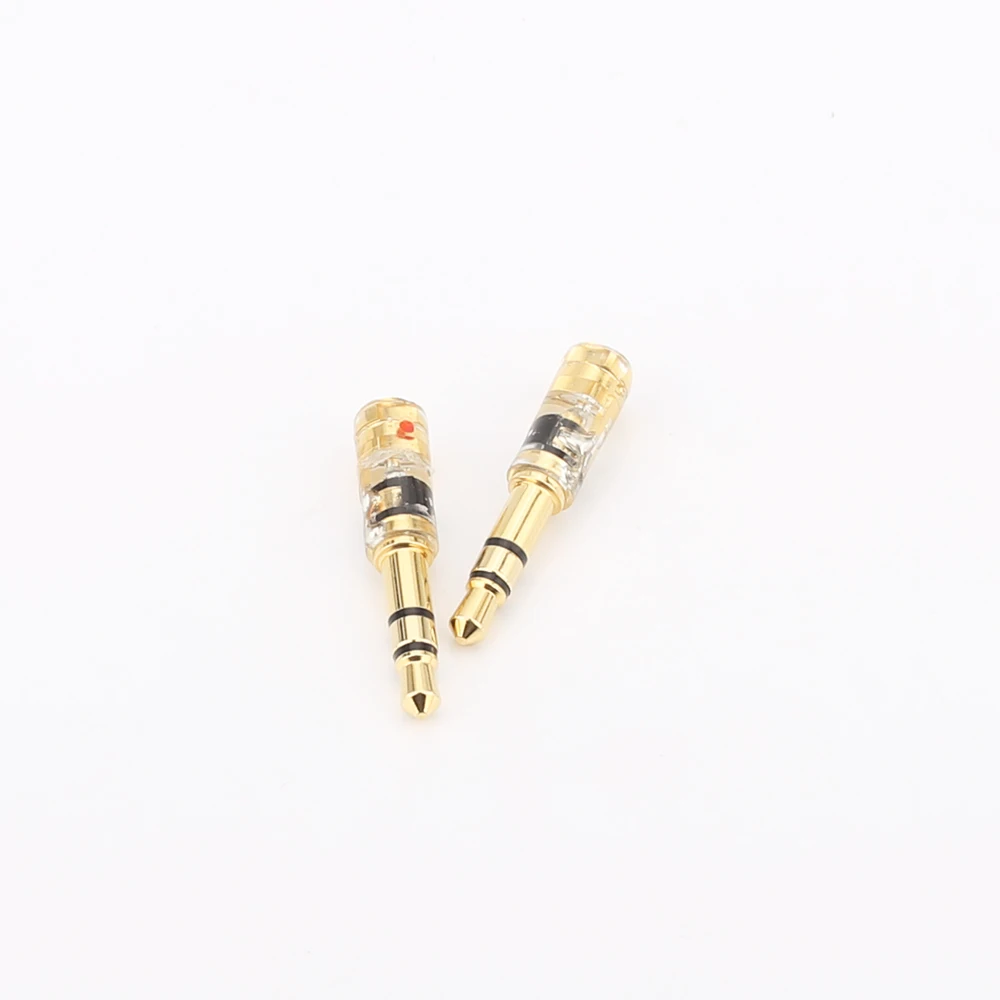 One Pair Gold Plated MMCX/0.78mm Female to 3.5mm Male Converter Adapter for t1 t5p D600 D7100 Z1 Z1R FOCAL ELLEAR Headphones