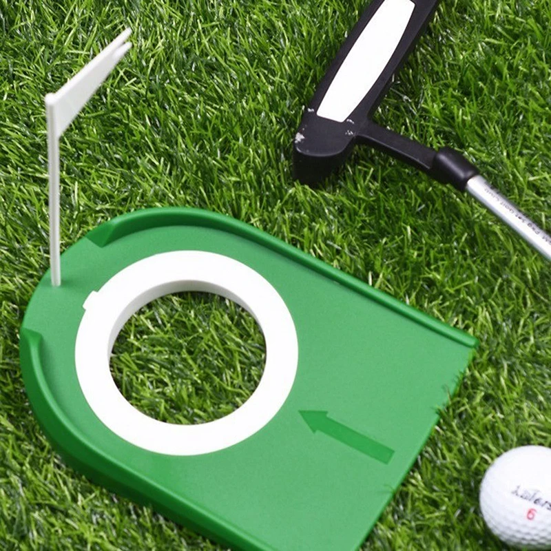 

[LA][LA]1Pc Indoor Golf Putting Trainer With Hole Flag Putter Green Practice Aid Home Yard Outdoor Training Aid Adjustable Hole