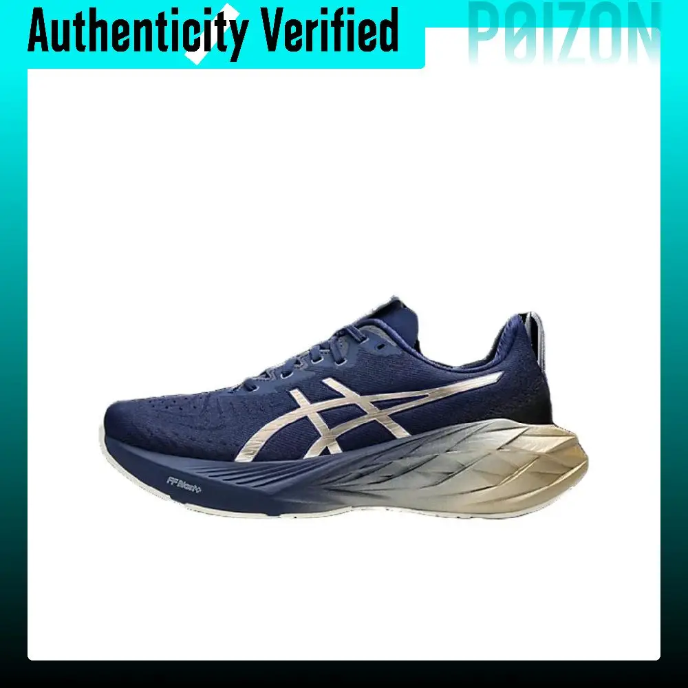 ASICS Novablast 4 Abrasion Resistant Abrasion Resistant Low top Running Shoes Men's Blue Gold 1011B945-400