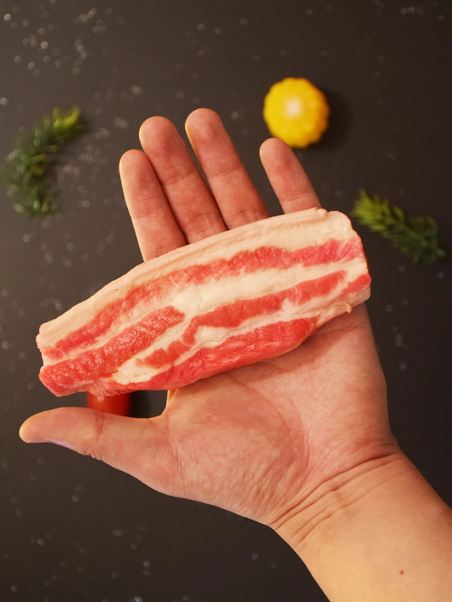 محاكاة شرائح لحم البقر محاكاة اللحوم وهمية المطبوخة نموذج الاصطناعي نابض بالحياة المطبخ البلاستيكية الدعامة ديكور #5