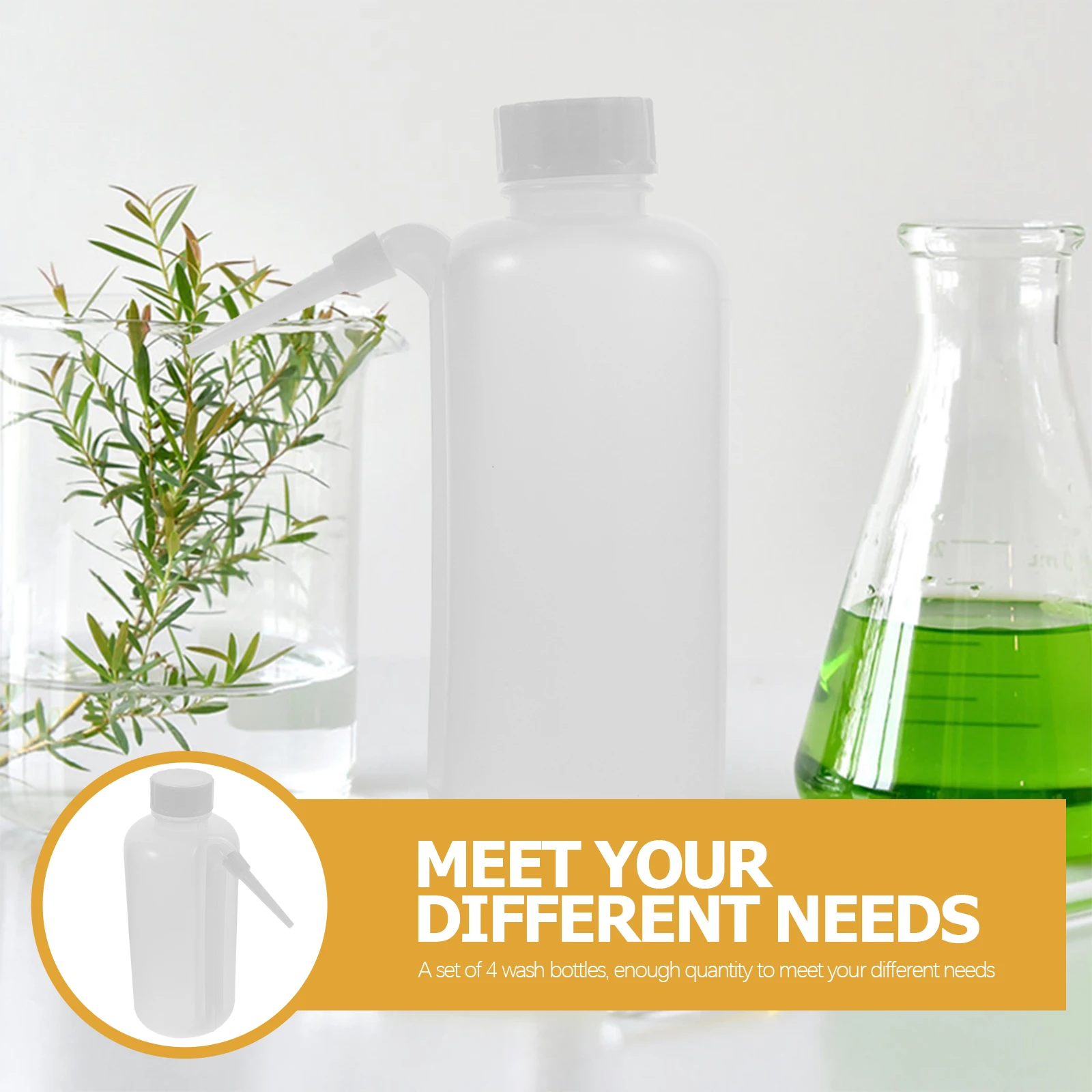 

4pcs 550Ml Wash Bottles Plastic Squeeze For Laboratory Cleaning Watering Tools Refillable Empty Bottles Lab Squirt Bottle Safety