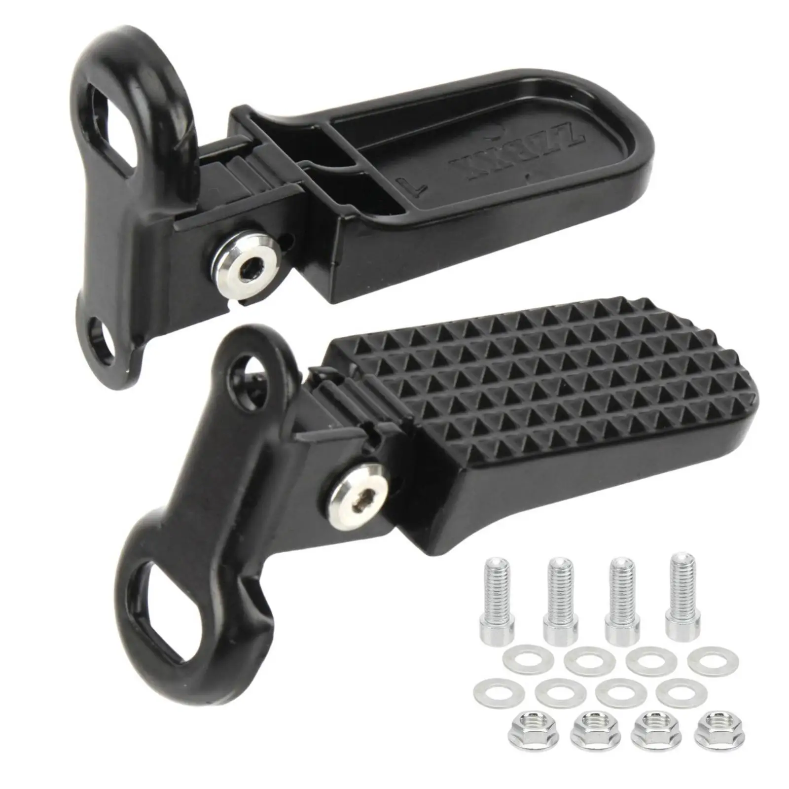 Aluminum Alloy Bicycle Footrest Anti Slip Folding Pedal Mount for Electric Bike Rear Seat Use