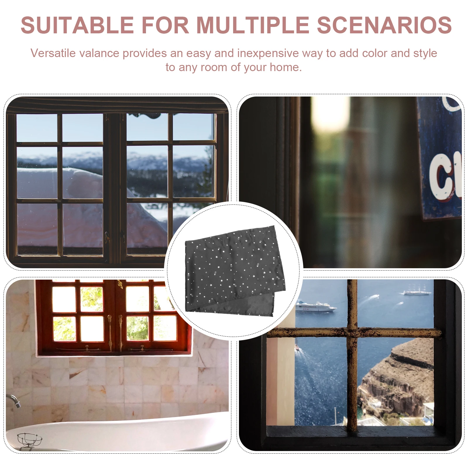 

Window Valance Short Blackout Bedroom Curtain Farmhouse Style Kitchen Bathroom Living Room Curtains Kitchen Curtain Valance