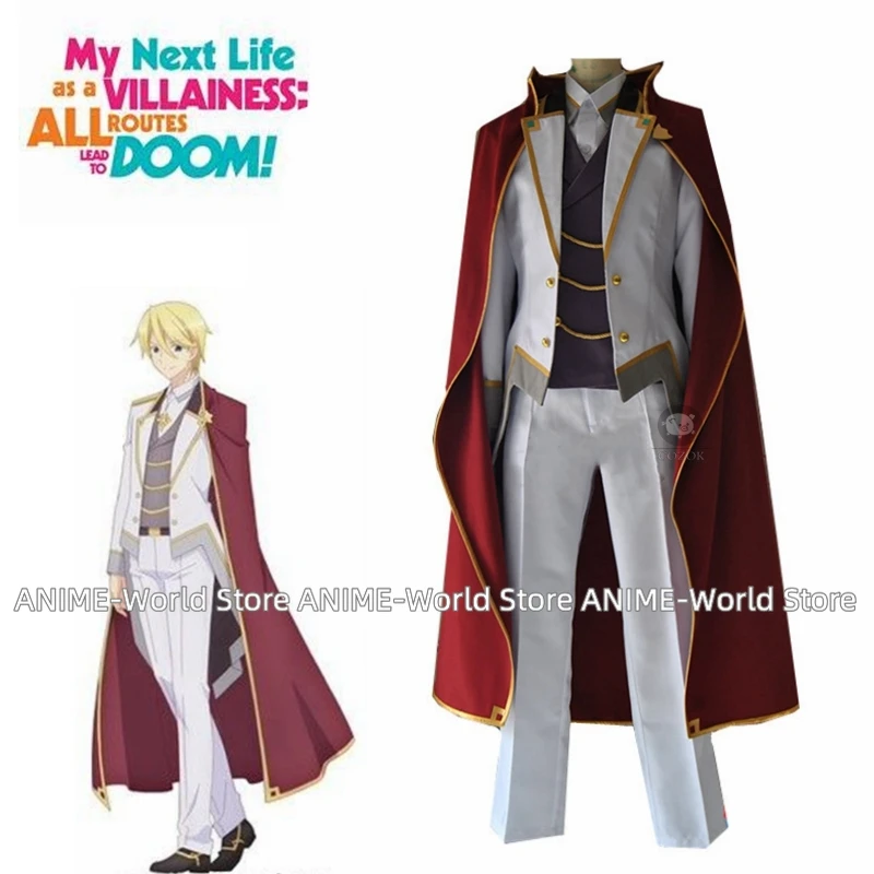 My Next Life As A Villainess: All Routes Lead To Doom! Prince Geordo Stuart Cosplay Costume Unifrom Adult Outfit Fancy Suits