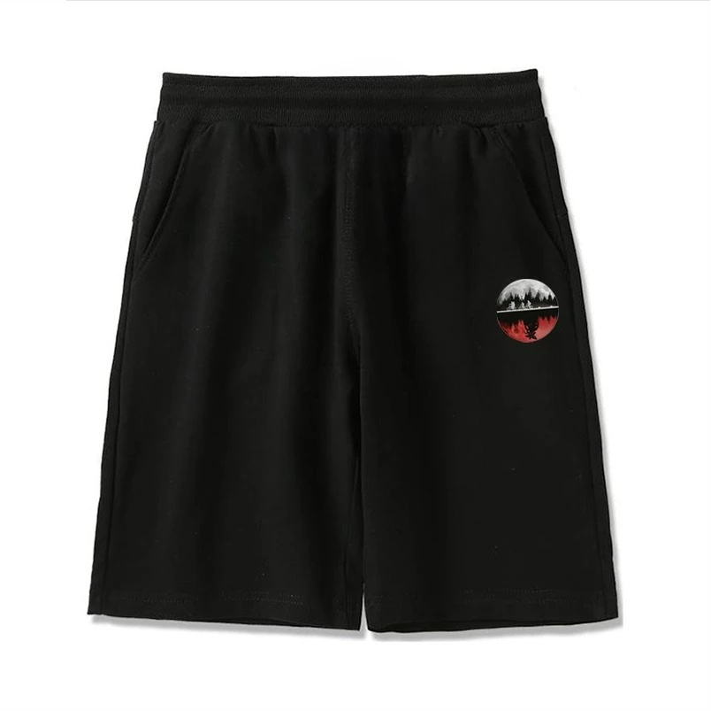 

2026 Fashion New Men's Gothic Style Deep Red Pattern Sports Gothic Street Style Pattern Hip Hop Street Wear Shorts Large