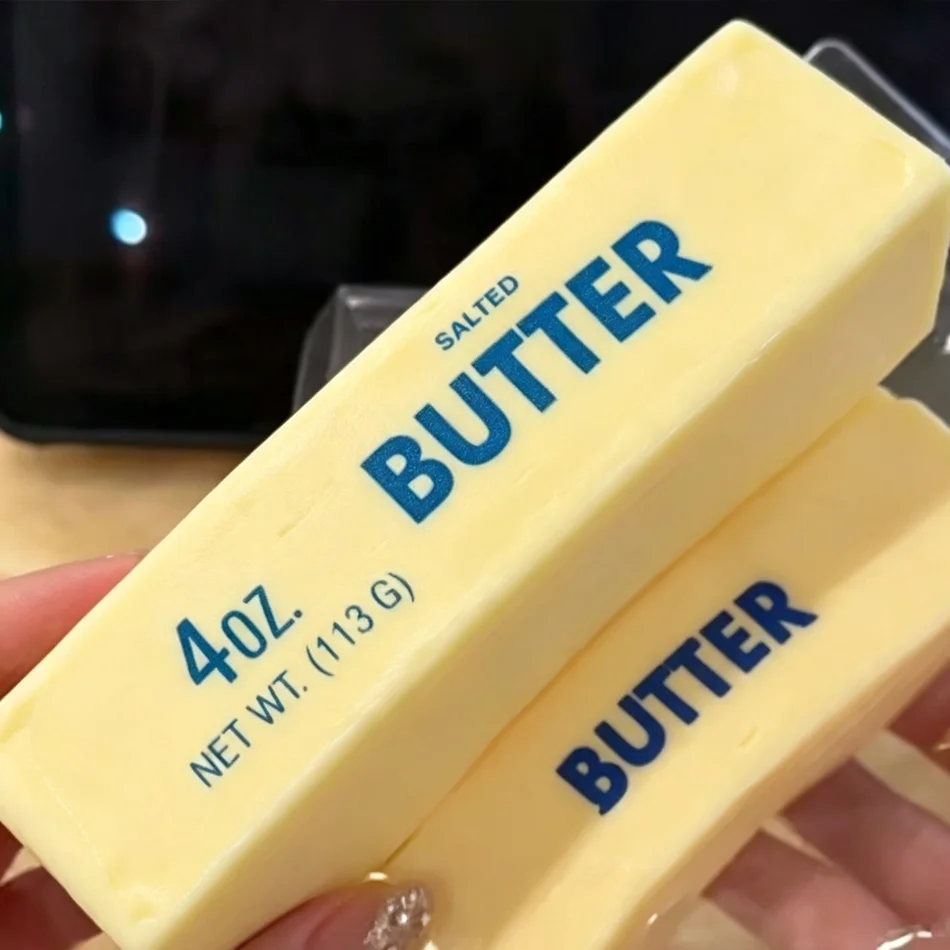 Fake Butter Block Squishy Toy, Super Soft Slow Rising Squeeze Fidget, Stress Relief Gift for Students Office Workers